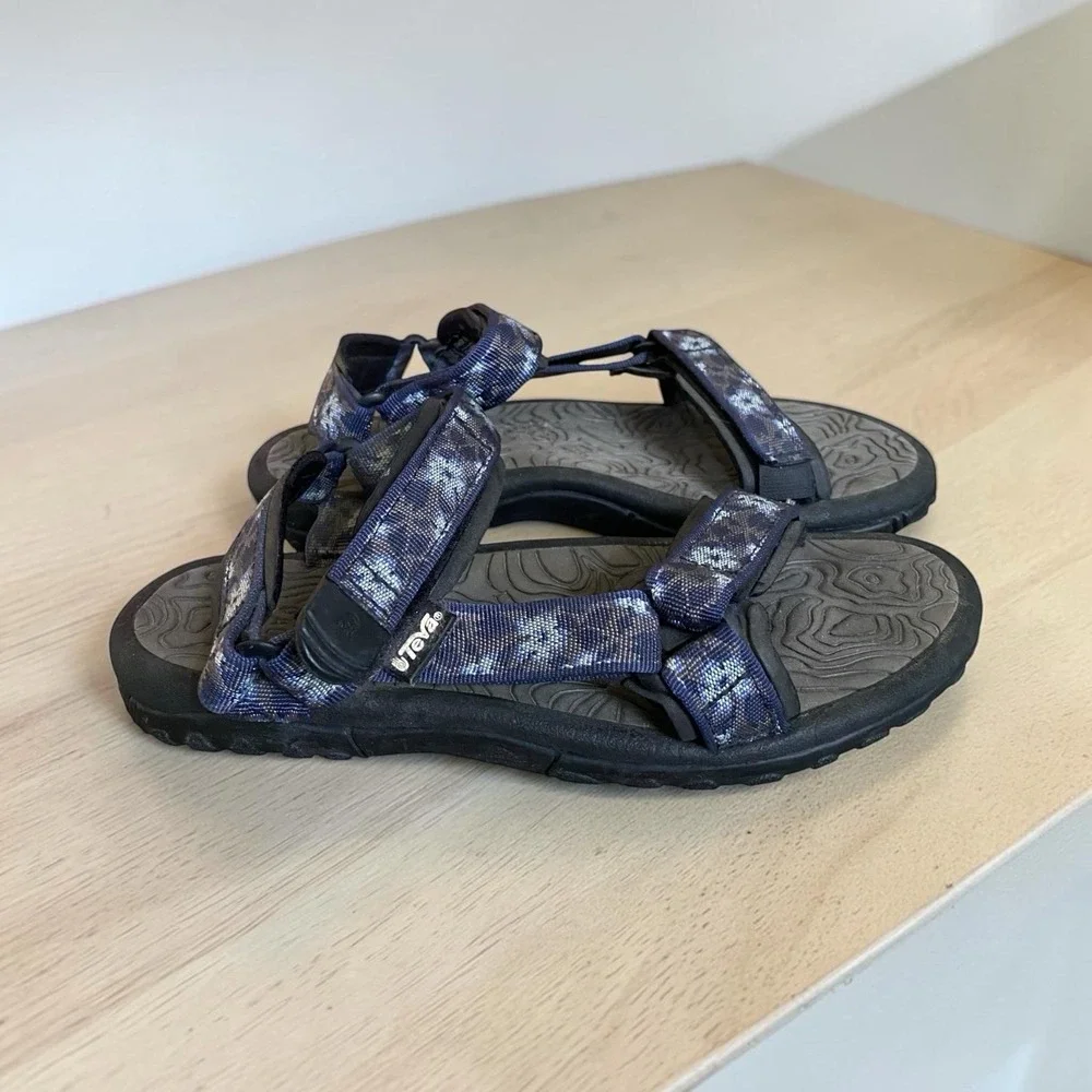 Teva Hurricane Hiking Sandals Men EU 9 EU 41 Blue Strappy Outdoor Shoes
